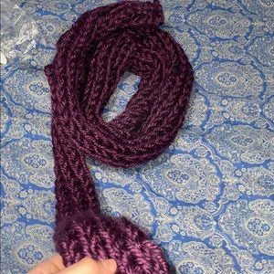 Scarf homemade violet, 90 inch